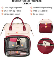 Charger l&#39;image dans la galerie, SAC A DOS LOVEVOOK ROUGE BEIGE
